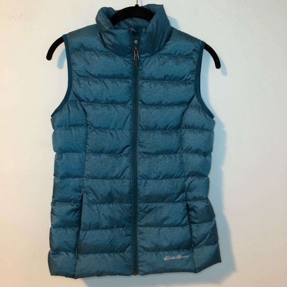 Eddie Bauer Blue Zip-Up Puffer Vest Size XS